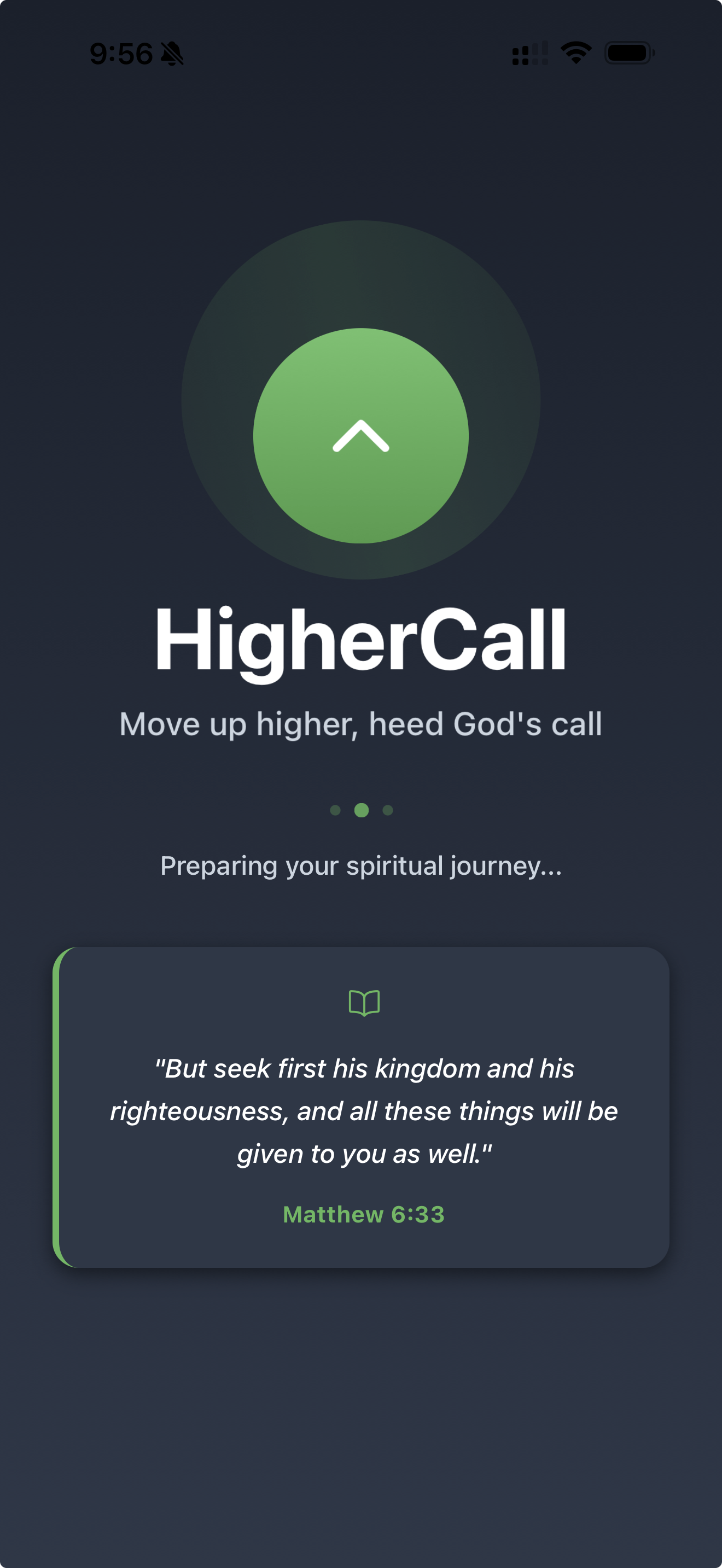 HigherCall Christian content curation app interface showing clean, filtered social media feed